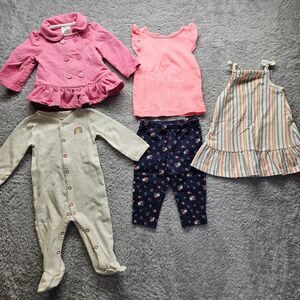 Carters Baby Girl Clothing Bundle Size 9 Months Spring Outfit Casual Comfort